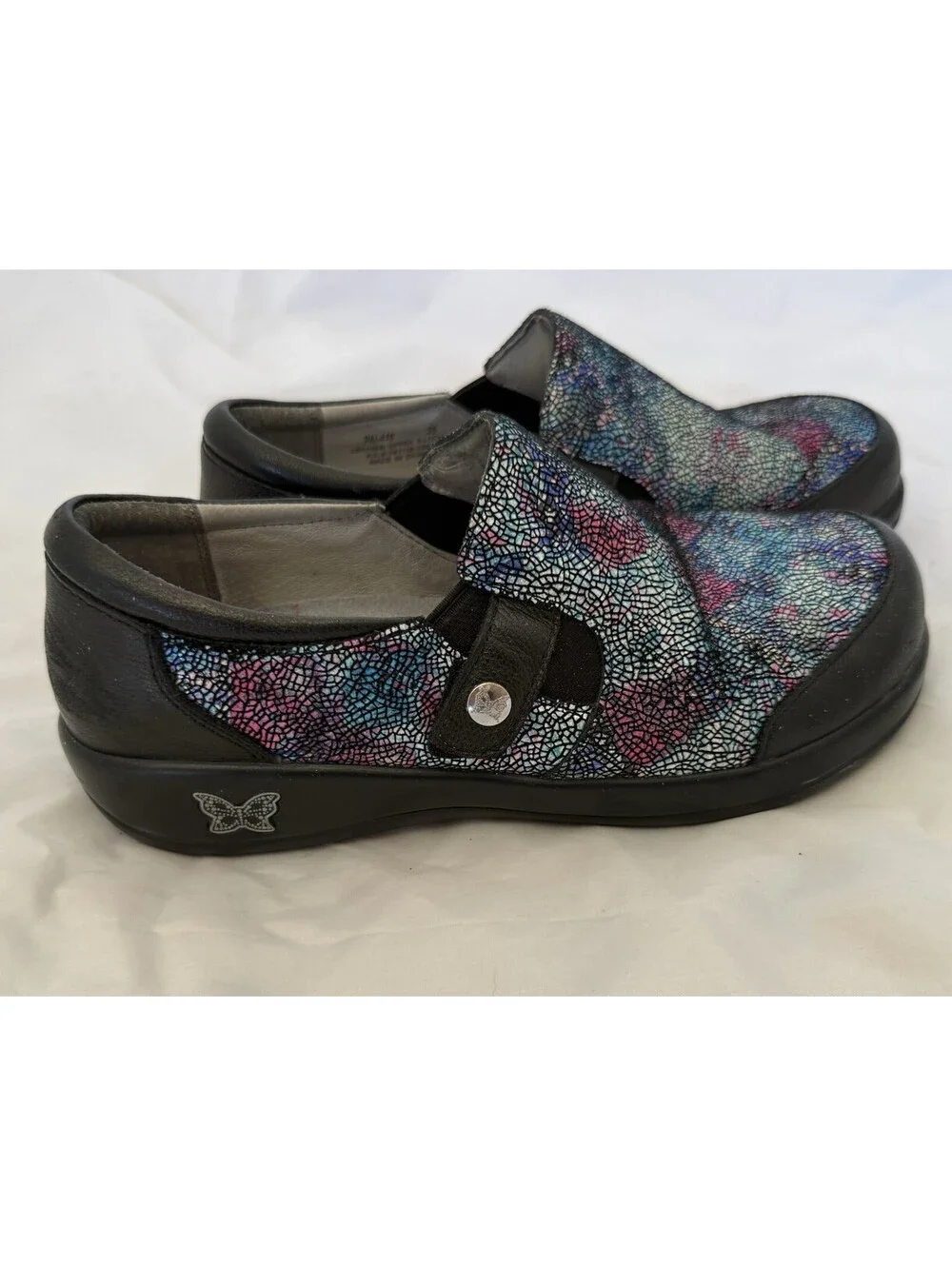Alegria Paityn Slip-On Shoes Size 8 Copacetic Glitter Multi Loafers Pro Walking
